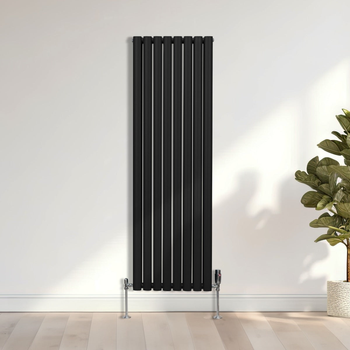 Radiatorer med Ovala Kolumner – 1600mm x 480mm – Svart