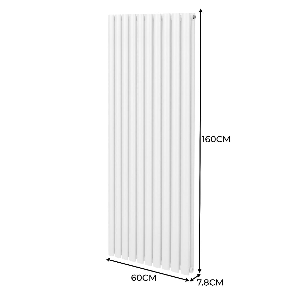 Radiatorer med Ovala Kolumner – 1600mm x 600mm – Vit