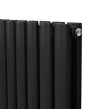 Radiatorer med Ovala Kolumner – 1600mm x 600mm – Svart