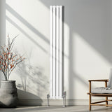 Radiatorer med Ovala Kolumner – 1800mm x 240mm – Vit