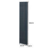 Radiatorer med Ovala Kolumner – 1800mm x 360mm – Grå