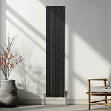 Radiatorer med Ovala Kolumner – 1800mm x 360mm – Svart