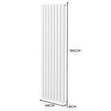 Radiatorer med Ovala Kolumner – 1800mm x 480mm – Vit