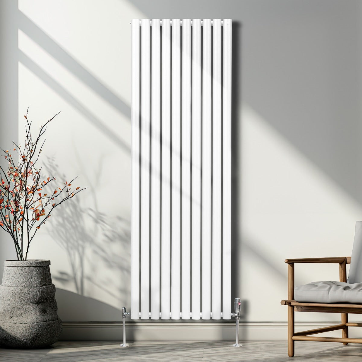 Radiatorer med Ovala Kolumner – 1800mm x 600mm – Vit