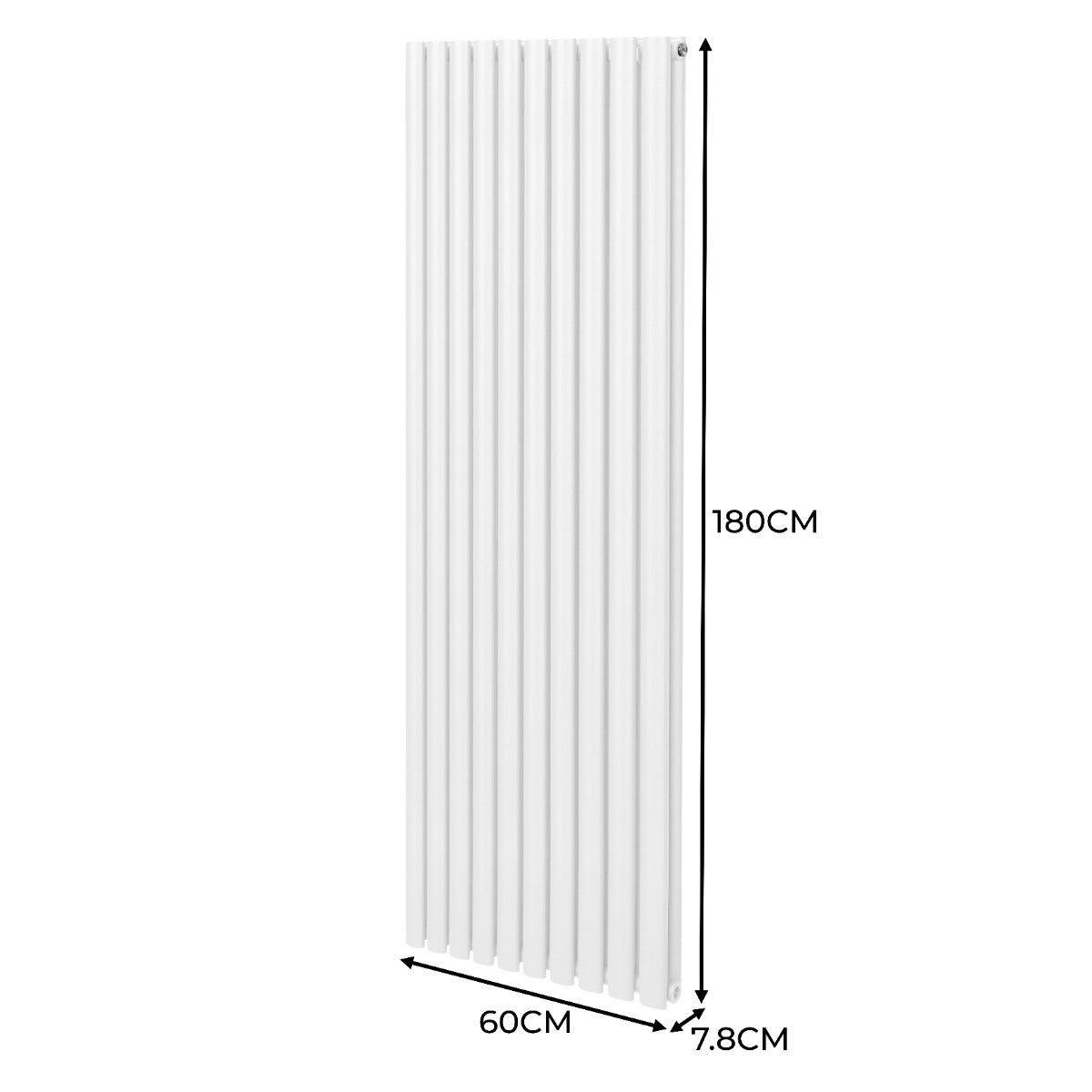 Radiatorer med Ovala Kolumner – 1800mm x 600mm – Vit
