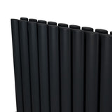 Radiatorer med Ovala Kolumner – 1800mm x 600mm – Svart