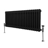 Traditionell 2-kolumns radiator - 300 x 1012 mm – Svart