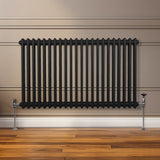 Traditionell 2-kolumns radiator - 600 x 1012 mm – Svart
