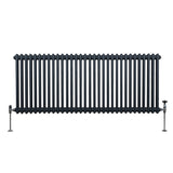 Traditionell 2-kolumns radiator - 600 x 1462 mm – Antracitgrå
