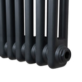 Traditionell 2-kolumns radiator - 1500 x 202 mm – Antracitgrå