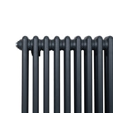 Traditionell 2-kolumns radiator - 1500 x 202 mm – Antracitgrå
