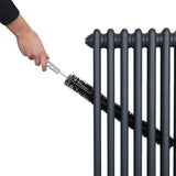 Traditionell 2-kolumns radiator - 1500 x 202 mm – Antracitgrå