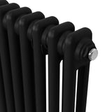 Traditionell 2-kolumns radiator - 1500 x 202 mm - Svart