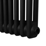 Traditionell 2-kolumns radiator - 1500 x 202 mm - Svart