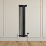 Traditionell 2-kolumns radiator - 1500 x 292 mm – Svart