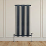 Traditionell 2-kolumns radiator - 1500 x 562 mm – Antracitgrå