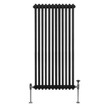 Traditionell 2-kolumns radiator - 1500 x 562 mm – Svart
