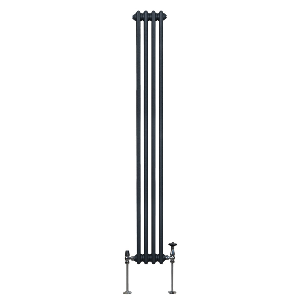 Traditionell 2-kolumns radiator - 1800 x 202 mm – Antracitgrå