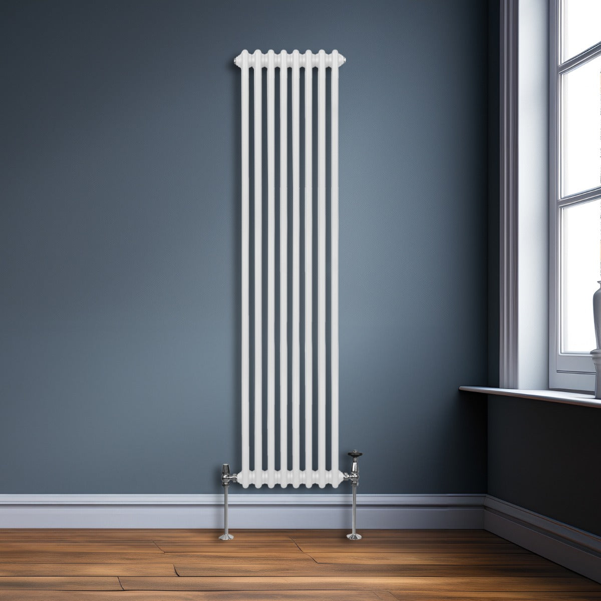 Traditionell 2-kolumns radiator - 1800 x 382 mm – Vit