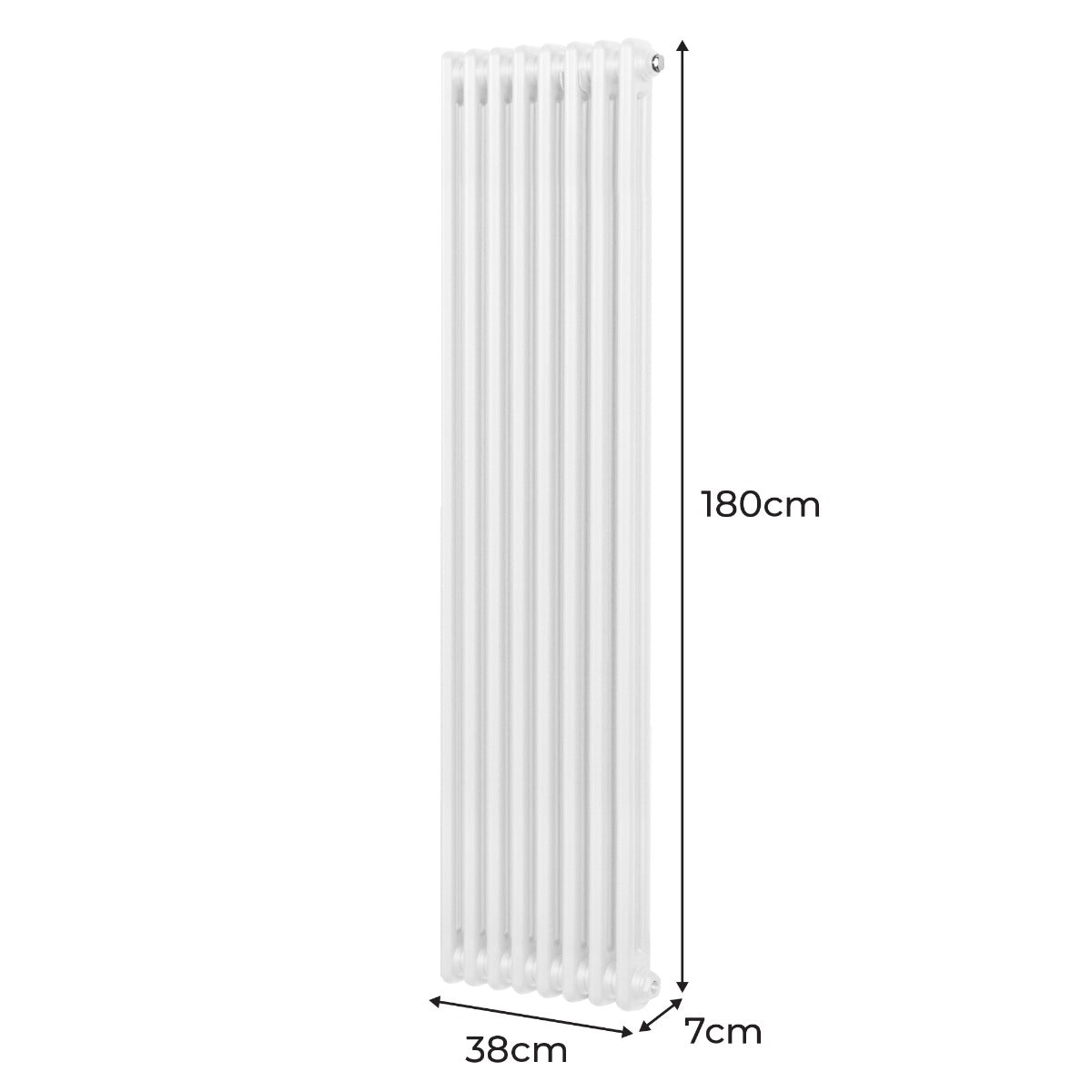 Traditionell 2-kolumns radiator - 1800 x 382 mm – Vit