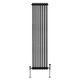 Traditionell 2-kolumns radiator - 1800 x 382 mm – Svart