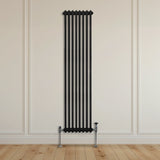 Traditionell 2-kolumns radiator - 1800 x 382 mm – Svart