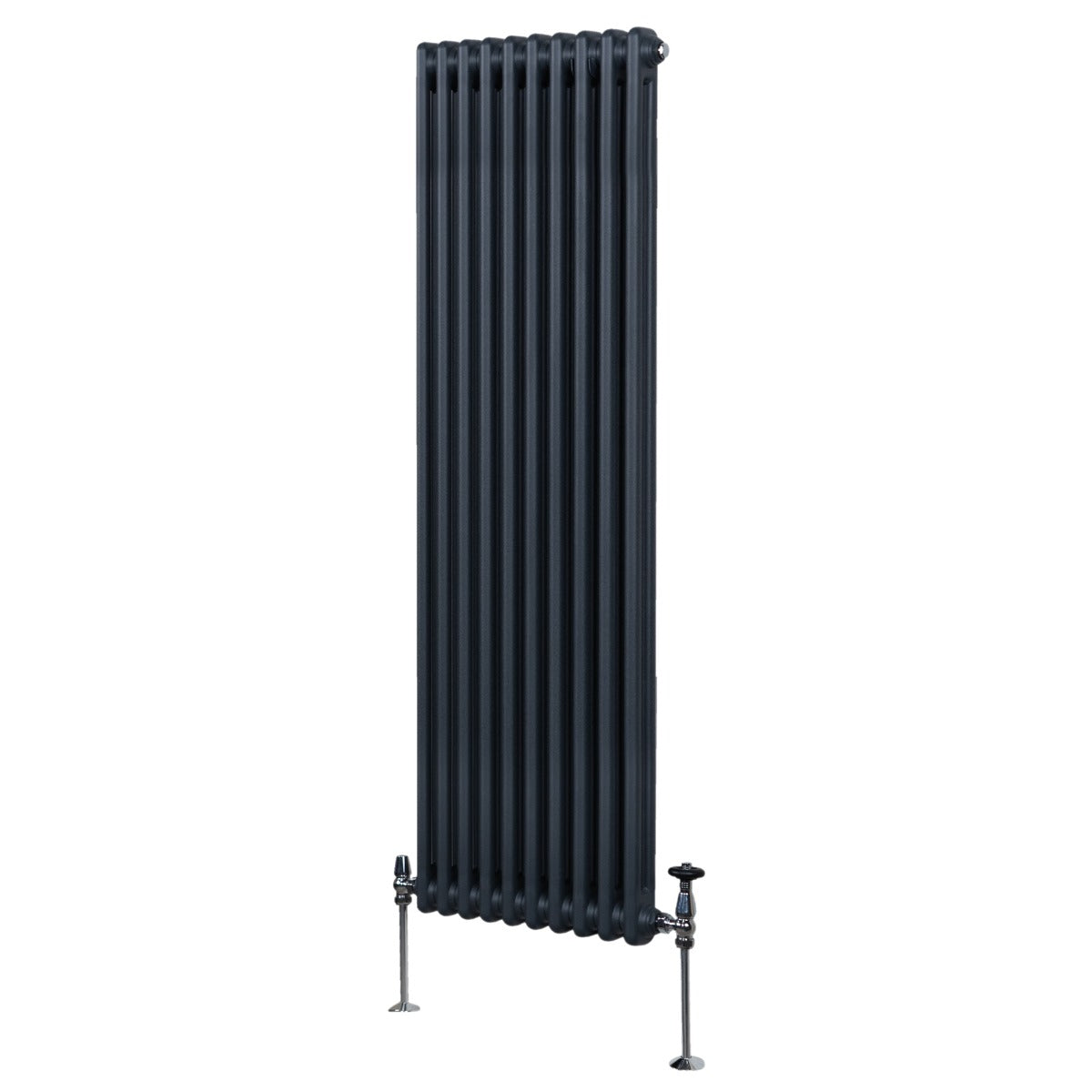 Traditionell 2-kolumns radiator - 1800 x 472 mm – Antracitgrå