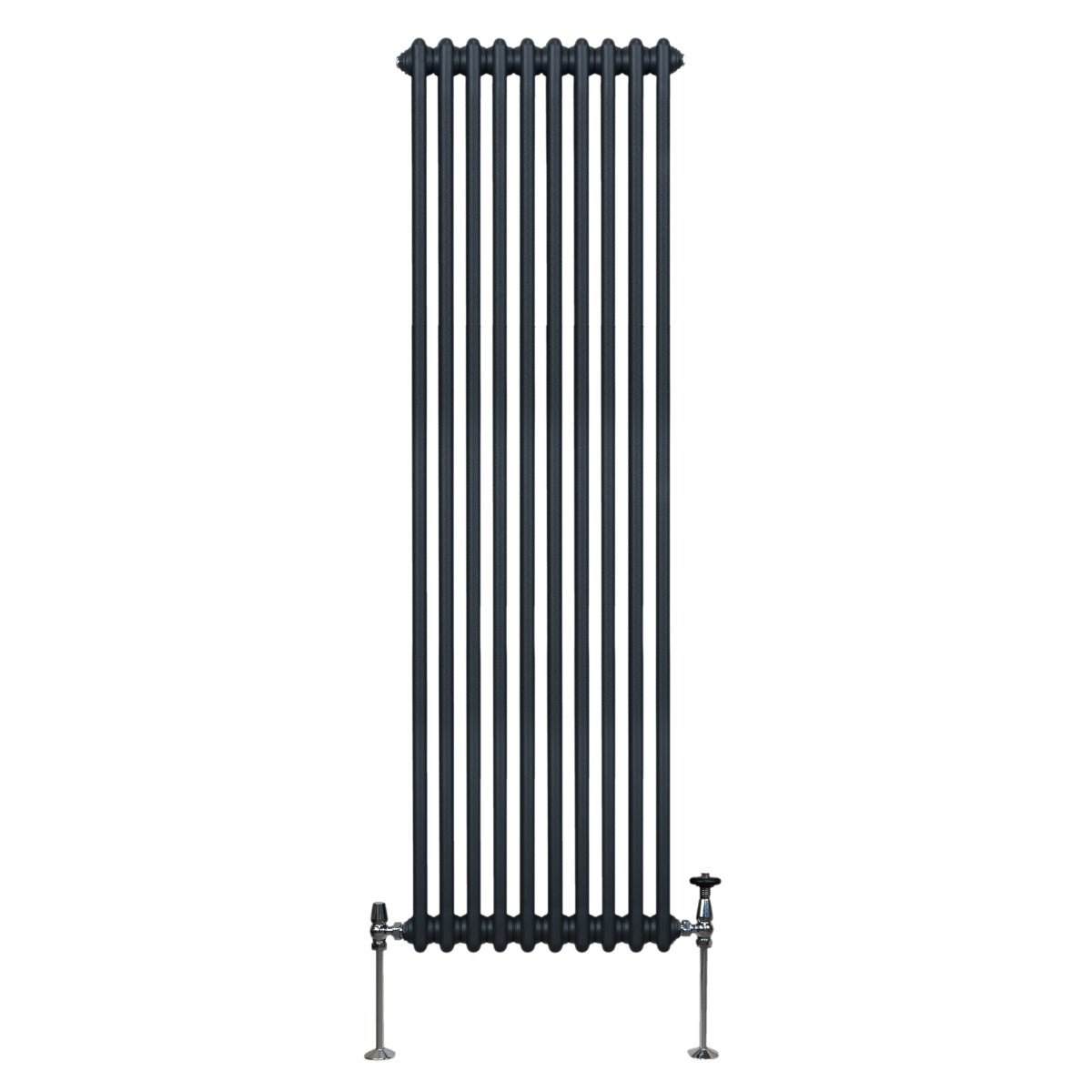 Traditionell 2-kolumns radiator - 1800 x 472 mm – Antracitgrå