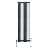 Traditionell 2-kolumns radiator - 1800 x 472 mm – Antracitgrå