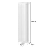 Traditionell 2-kolumns radiator - 1800 x 472 mm – Vit
