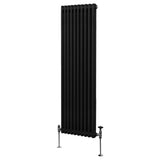 Traditionell 2-kolumns radiator - 1800 x 472 mm – Svart