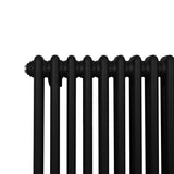 Traditionell 2-kolumns radiator - 1800 x 472 mm – Svart