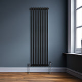 Traditionell 2-kolumns radiator - 1800 x 472 mm – Svart