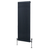 Traditionell 2-kolumns radiator - 1800 x 562 mm – Antracitgrå