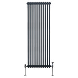 Traditionell 2-kolumns radiator - 1800 x 562 mm – Antracitgrå