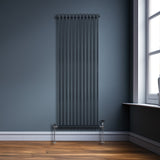 Traditionell 2-kolumns radiator - 1800 x 562 mm – Antracitgrå