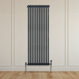 Traditionell 2-kolumns radiator - 1800 x 562 mm – Antracitgrå