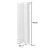 Traditionell 2-kolumns radiator - 1800 x 562 mm – Vit