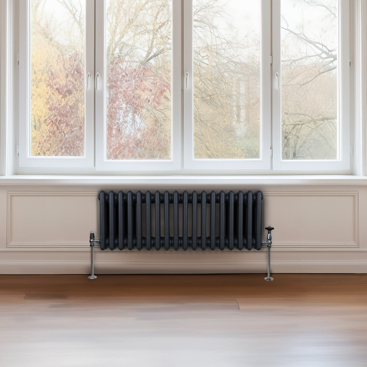 Traditionell 3-kolumns radiator - 300 x 832 mm – Antracitgrå