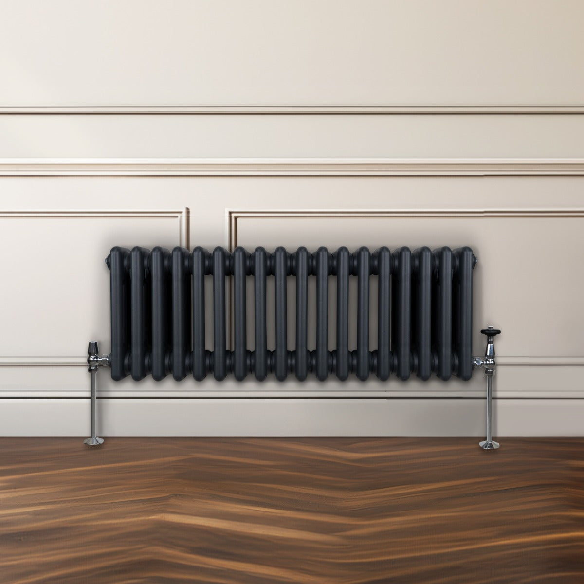 Traditionell 3-kolumns radiator - 300 x 832 mm – Antracitgrå