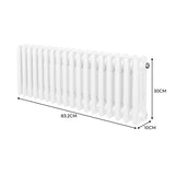 Traditionell 3-kolumns radiator - 300 x 832 mm – Vit