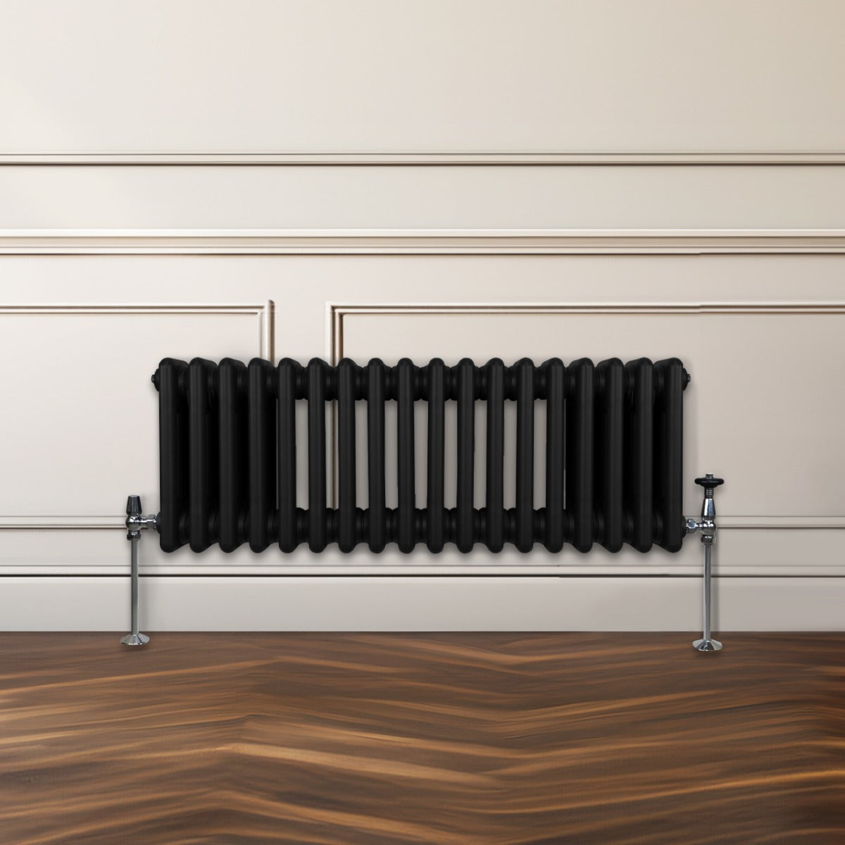 Traditionell 3-kolumns radiator - 300 x 832 mm – Svart