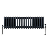 Traditionell 3-kolumns radiator - 300 x 1012 mm – Antracitgrå