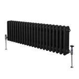 Traditionell 3-kolumns radiator - 300 x 1012 mm – Svart