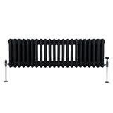 Traditionell 3-kolumns radiator - 300 x 1012 mm – Svart