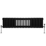 Traditionell 3-kolumns radiator - 300 x 1192 mm – Svart