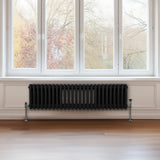 Traditionell 3-kolumns radiator - 300 x 1192 mm – Svart