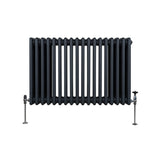 Traditionell 3-kolumns radiator - 600 x 832 mm – Antracitgrå
