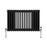 Traditionell 3-kolumns radiator - 600 x 832 mm – Svart