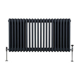 Traditionell 3-kolumns radiator - 600 x 1012 mm – Antracitgrå